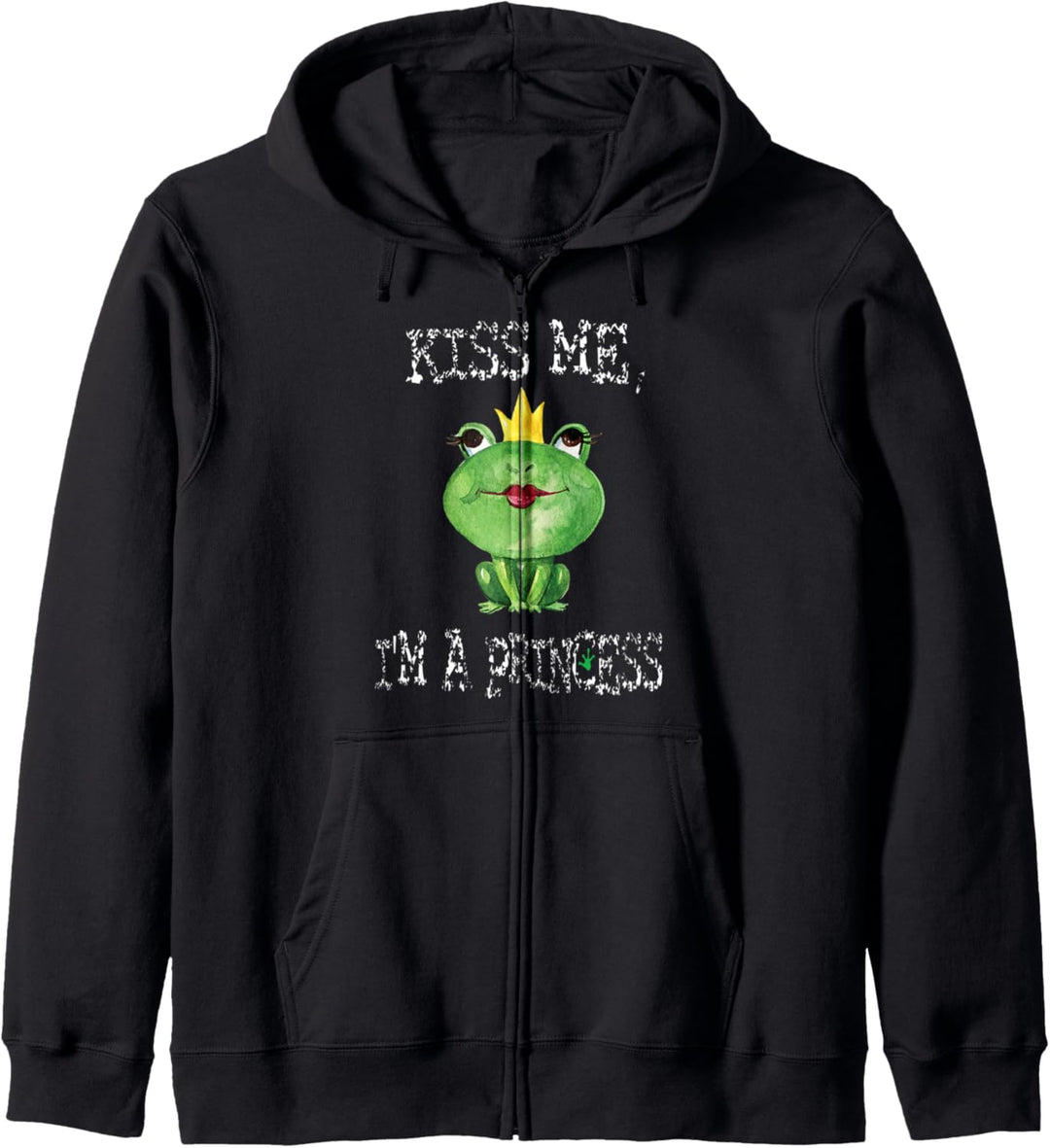 Kiss Me I'm A Princess Lustige Froschkröte Kapuzenjacke