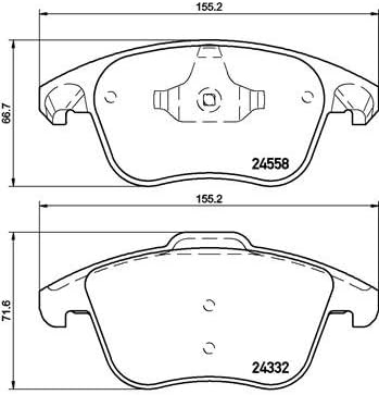 Brembo P61117 Vordere Bremsbeläge, Anzahl 4