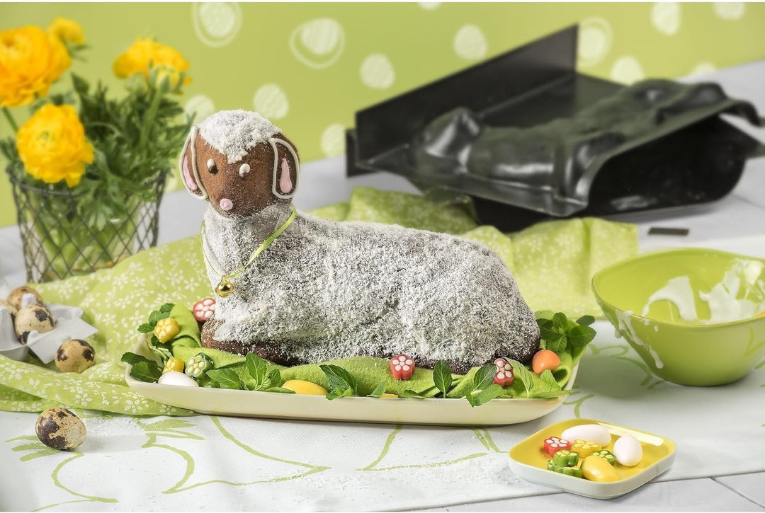 ORIGINAL KAISER - XXL Maxi Lammform für Ostern – 1750 ml Füllvolumen – 3D Kuchenform mit Antihaftbes