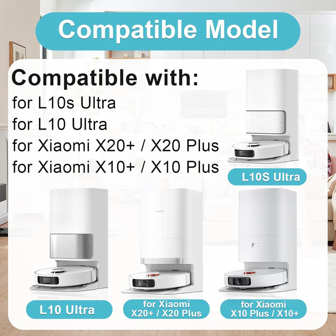 RUKHOOL Zubehör für Dreame L10s Ultra / L10 Ultra/Xiaomi X20+ Zubehörset Saugroboter Ersatzteile 6 *