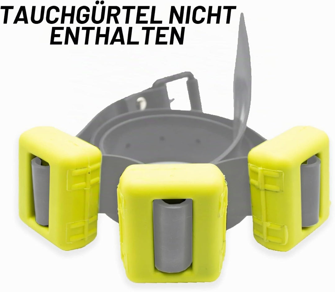 NAMAKA® Blei-Sub-Ballast, bunt, für Tauchgänge von 1 kg, 1 bis 6 Stück in Einer Packung., Gelb, 1 St
