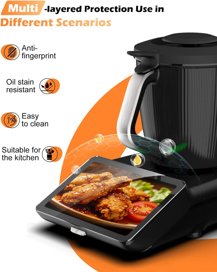 CloudValley [Auto-Installation Schutzfolie für Vorwerk Thermomix TM7 für Panzerglas, 9H Härte Schutz