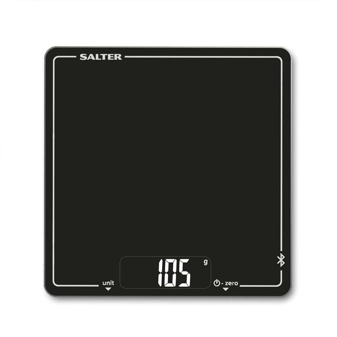 Salter 1193 BKDRUP Pro Bluetooth-Küchenwaage, Verbindung zur Salter Cook App, ultraflache Glasplattf
