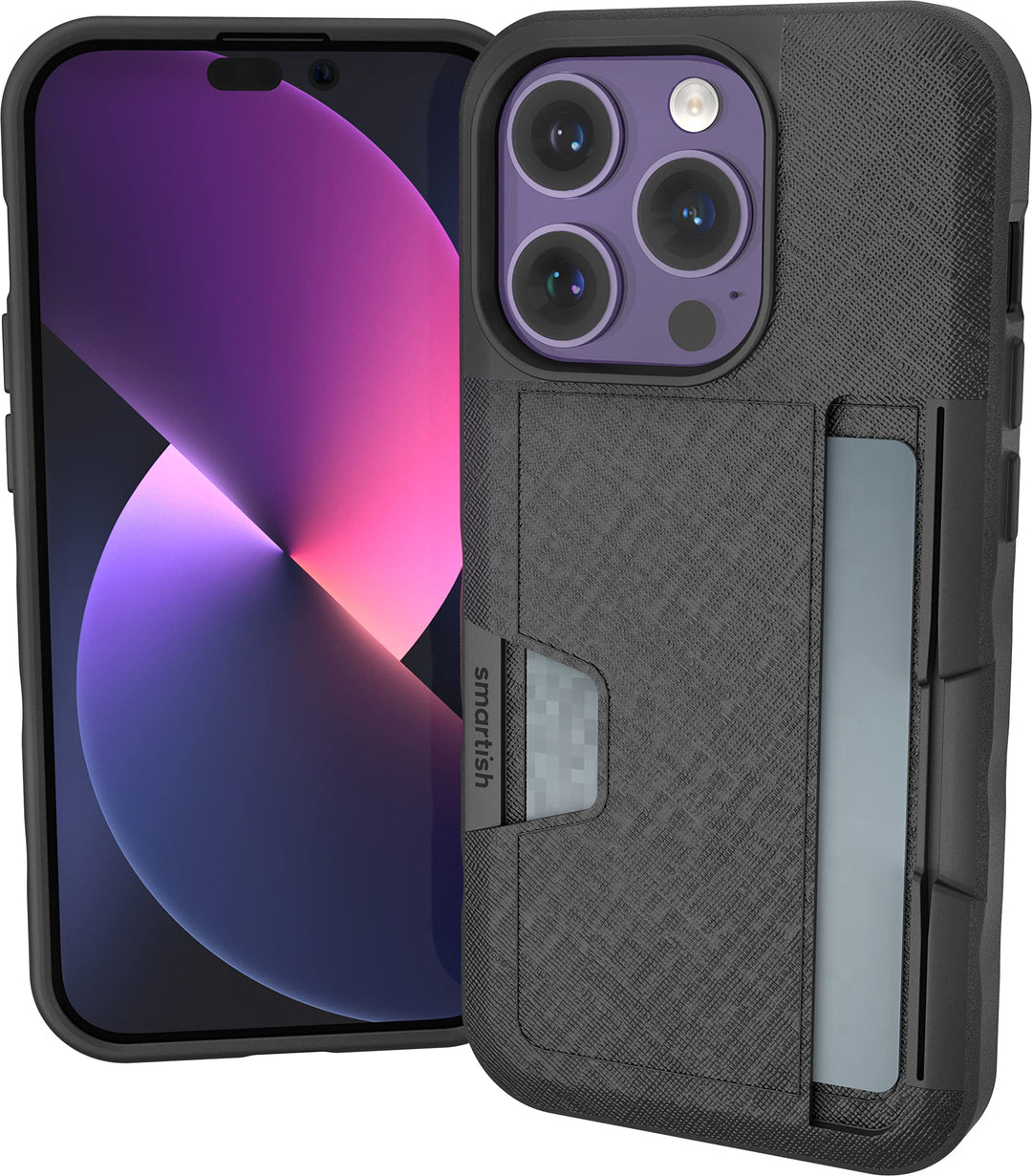 Smartish Schutzhülle für iPhone 14 Pro – Wallet Slayer Vol. 2 [Slim + Protective] Kreditkartenhalter