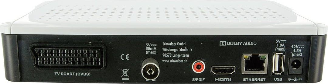 SCHWAIGER DVB-T2 Receiver, digitaler freenet HD-Receiver (freenet zertifiziert), Receiver mit Irdeto