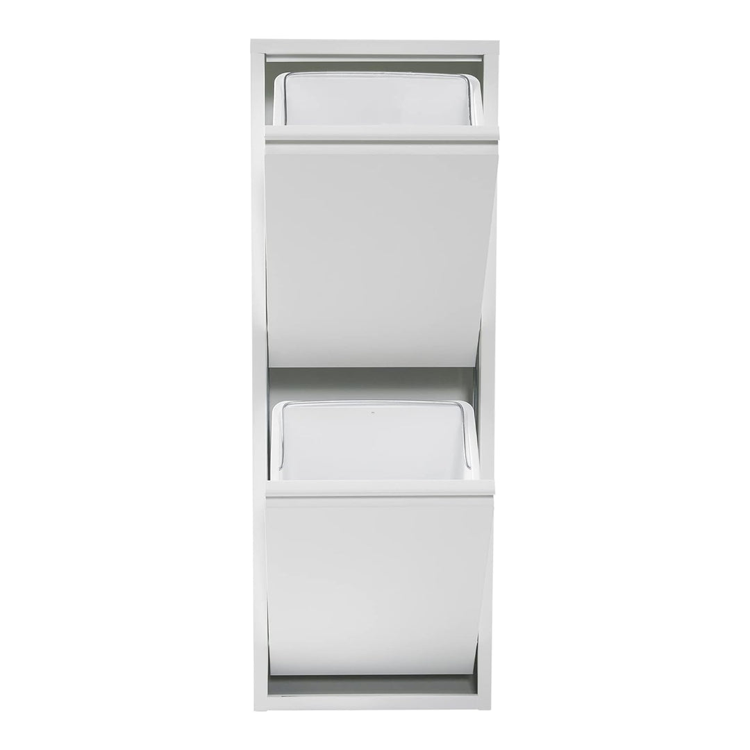 [en.casa] Mülltrennschrank Sollentuna Abfallschrank aus Metall 93 x 33 x 25 cm Mülltrennsystem mit 2