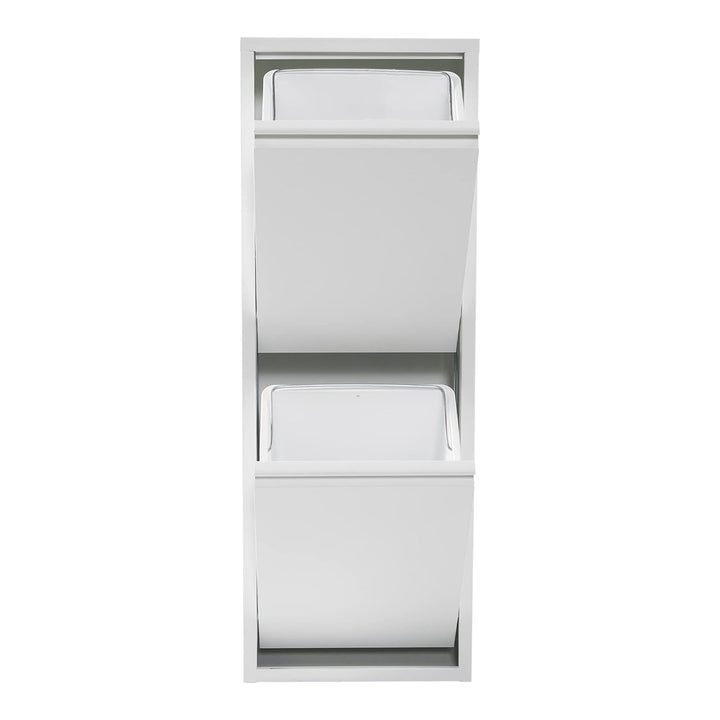 [en.casa] Mülltrennschrank Sollentuna Abfallschrank aus Metall 93 x 33 x 25 cm Mülltrennsystem mit 2