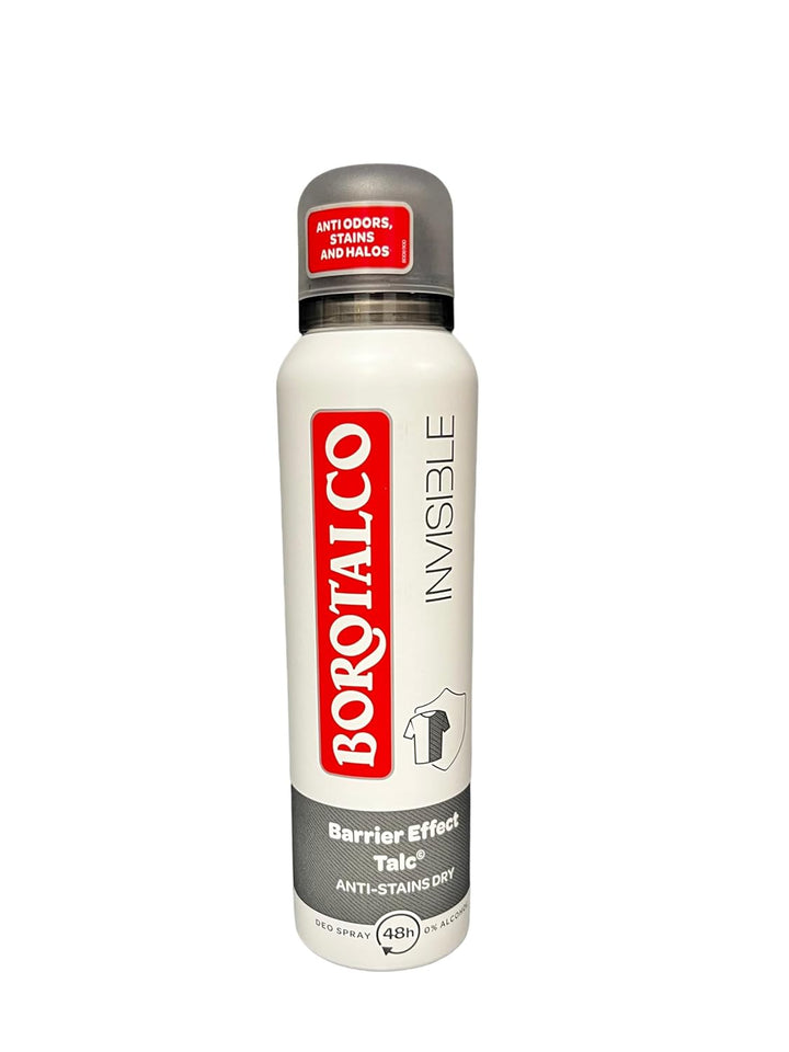 6x BOROTALCO ROBERTS deo spray deodorant Invisible 150 ml Anti Flecken spot 48h