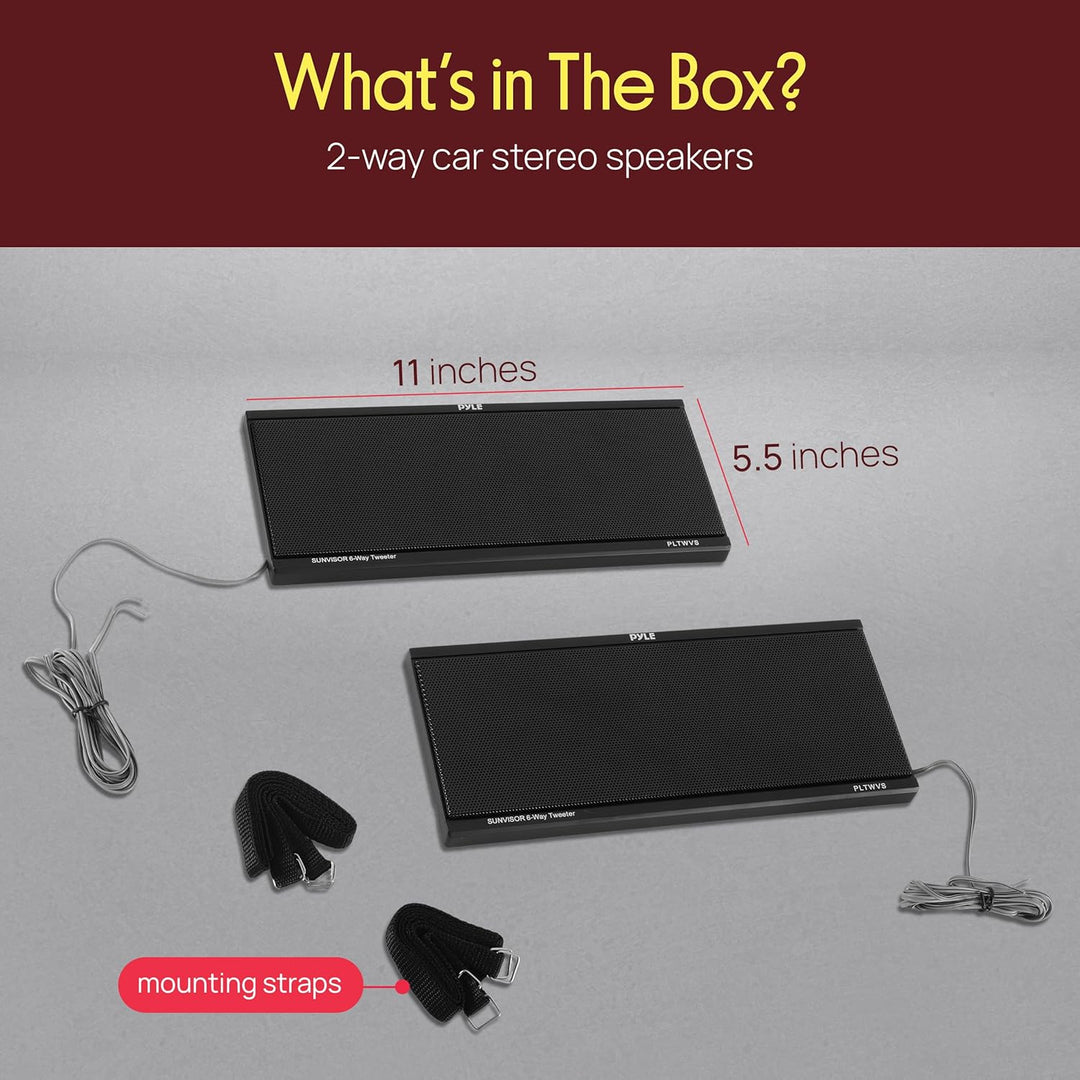 PYLE PLTWVS 6 Wege, 200 W Sunvisor Halterung Car Audio System Hochtöner