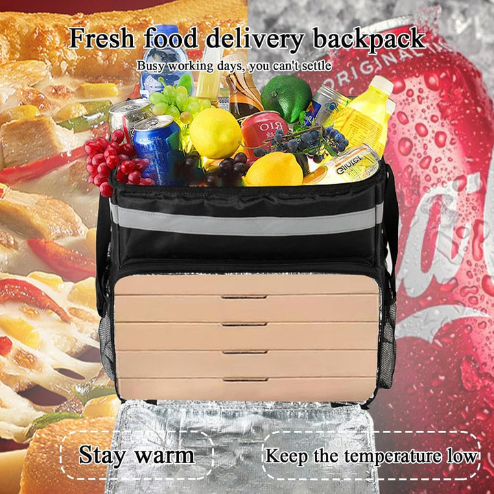 Isolierter Lebensmittelausfallrucksack, isolierter thermischer Rucksack | Hochleistungs -Lunch -Koff