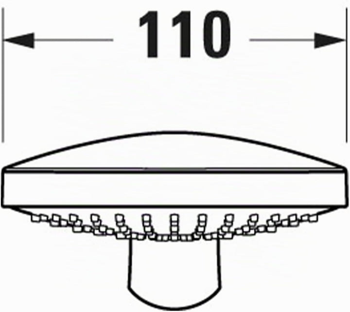 Duravit Universal Duschkopf, Duschbrause mit 3 Strahlarten (Rain, Intense Rain, Soft Rain), Handbrau
