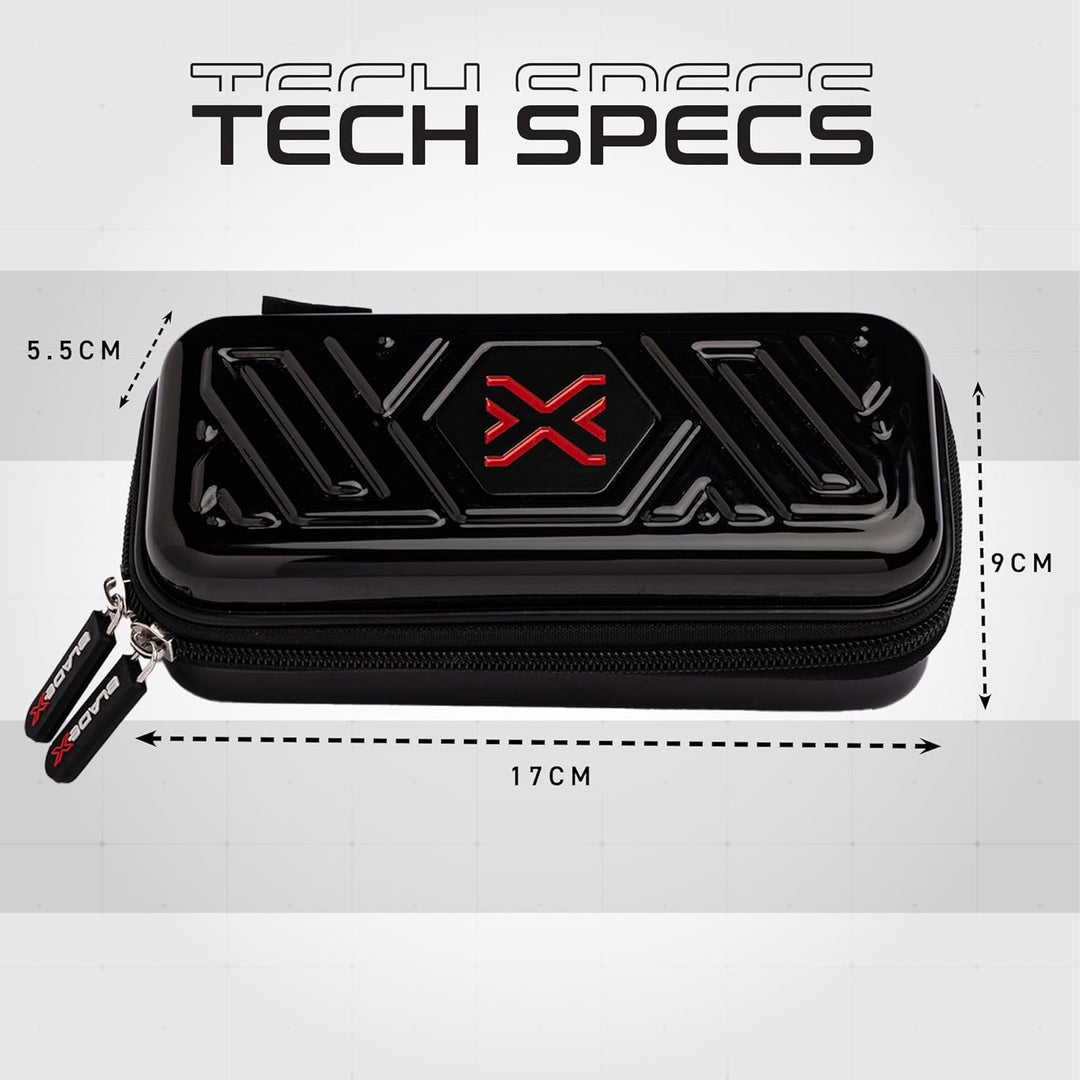 WINMAU Blade X Armor G1 Darts-Geldbörse - Schwarz Das Dartcase bietet Platz für vollständig montiert