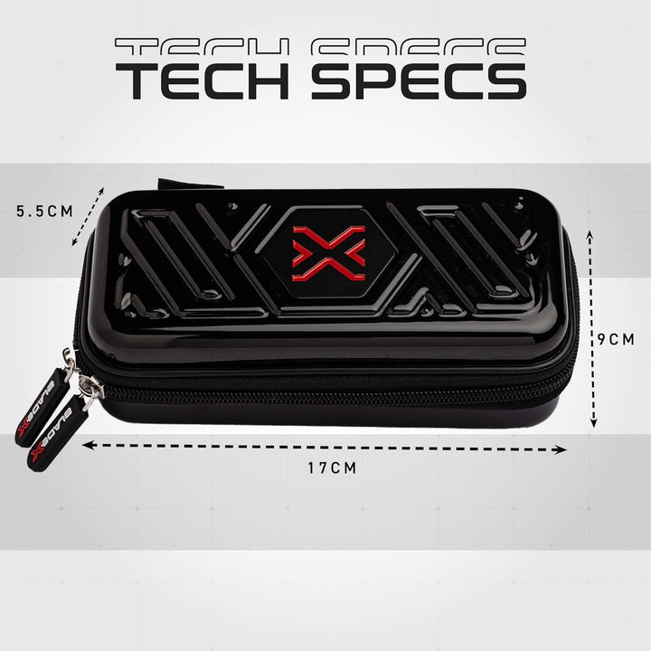 WINMAU Blade X Armor G1 Darts-Geldbörse - Schwarz Das Dartcase bietet Platz für vollständig montiert