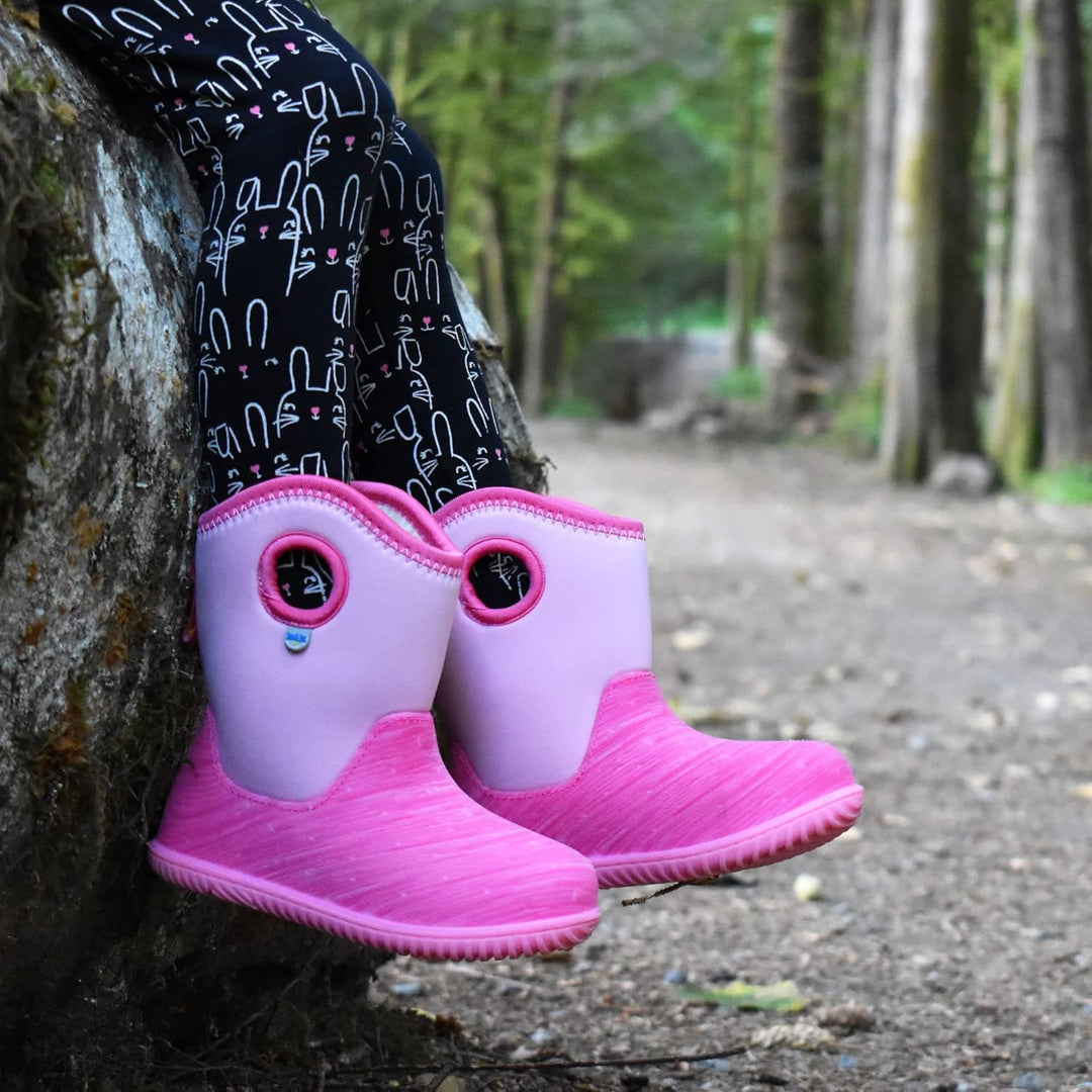 Jan &amp; Jul Jungen wasserdichte isolierte Winterstiefel für Schnee 22.5 EU Rosa Birke, 22.5 EU Rosa Bi