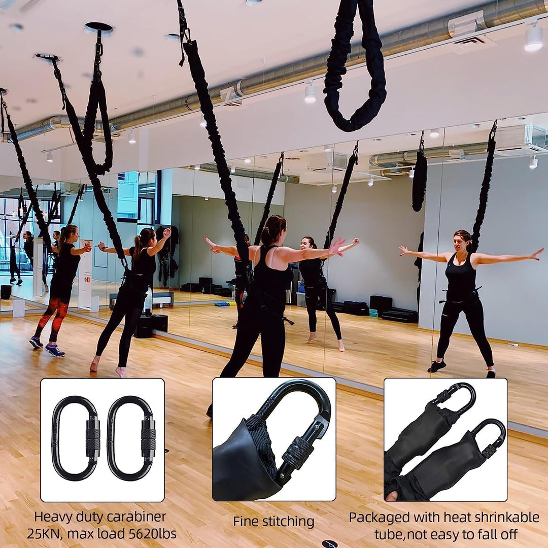 PRIOR FITNESS Bungee-Fitnessgeräte-Set, schweres Bungee-Widerstandsband, elastisches Tanz-Bungee-Sei