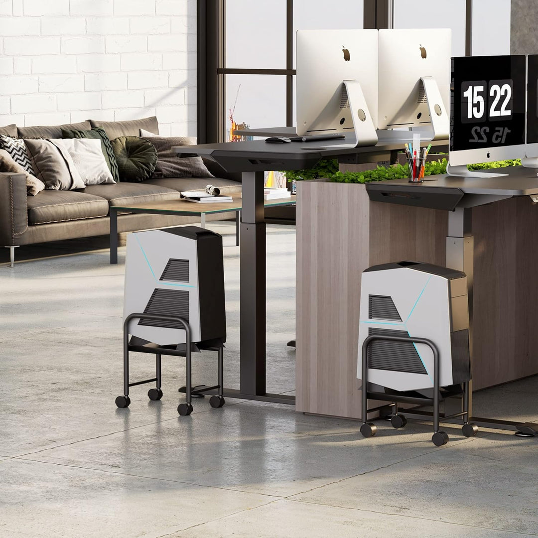 EUREKA ERGONOMIC PC Rollwagen Höhenverstellbarer PC Ständer Rollbar Tower Ständer mit Rollen Compute