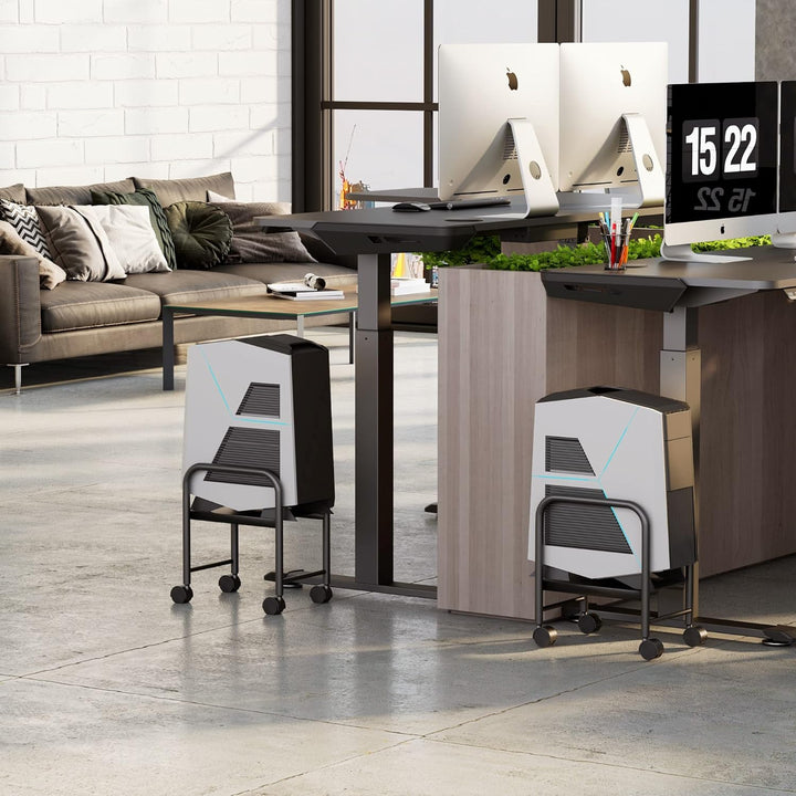 EUREKA ERGONOMIC PC Rollwagen Höhenverstellbarer PC Ständer Rollbar Tower Ständer mit Rollen Compute