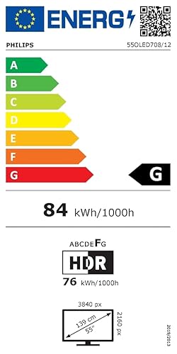 Philips Ambilight TV | 55OLED708/12 | 139 cm (55 Zoll) 4K UHD OLED Fernseher | 120 Hz | HDR | Dolby