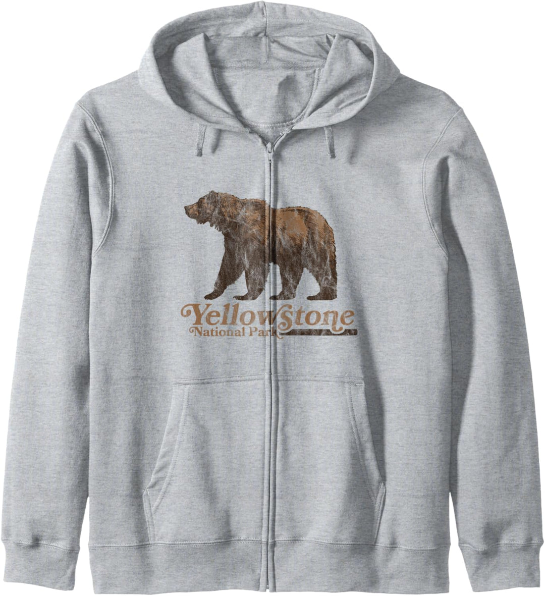 Vintage Yellowstone National Park Retro Grizzly Bear Kapuzenjacke
