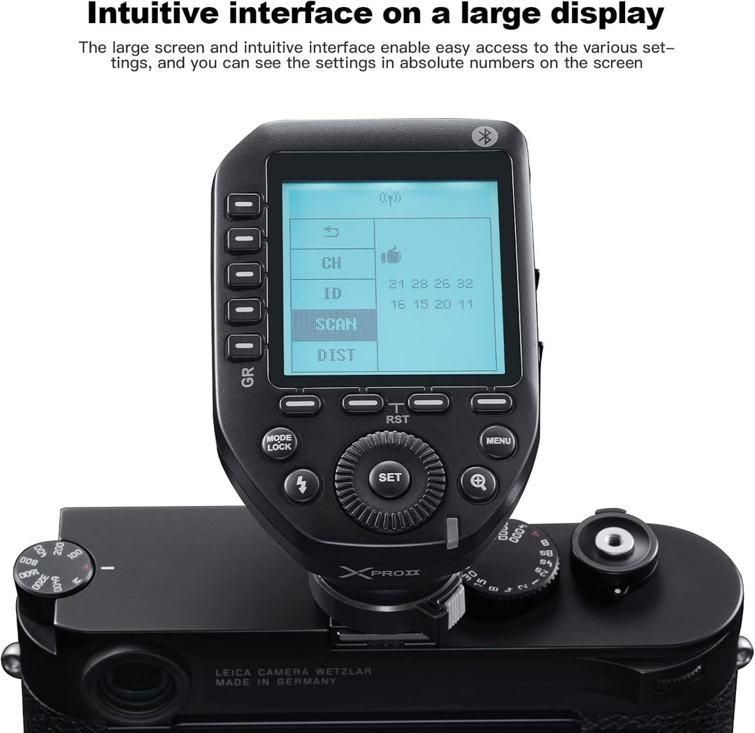 Godox XProII Drahtloser TTL-Blitzauslöser für Sony-Kameras, 2.4G 1/8000s HSS, Bluetooth-Verbindung,