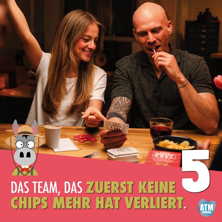 DOOFER Esel - Gesellschaftsspiel - Designed in Deutschland - Spiel der Kreativität, des Bluffs und H