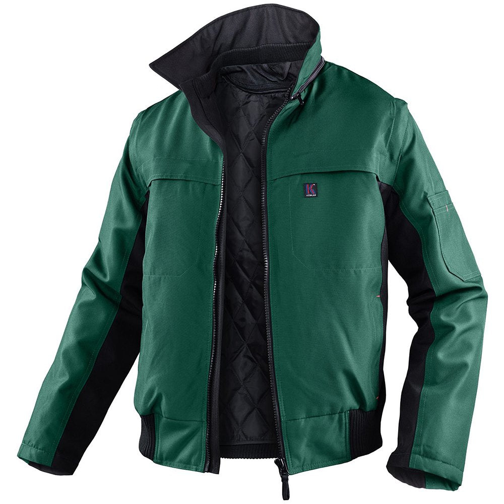 Kübler Piloten Arbeitsjacke, 1 Stück, XS, moosgrün/schwarz, 11675319-6599-XS