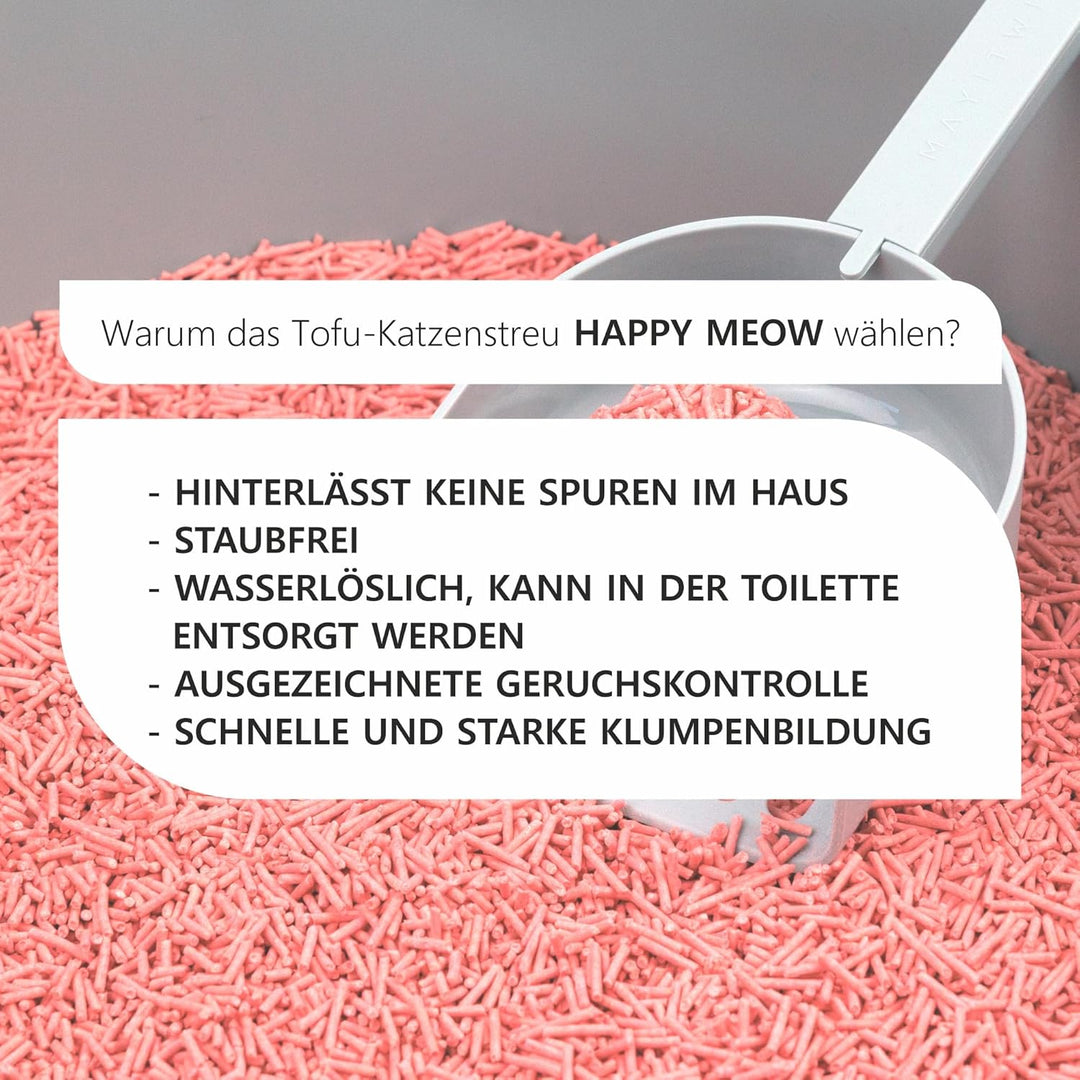 Tofu-Katzenstreu für Katzen (18L/7,5Kg) - Natürlich und biologisch abbaubar - Sofort klumpend, staub