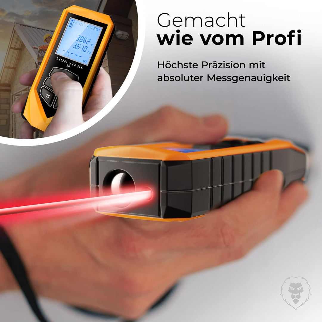 Germany Laser-Entfernungsmesser von 5cm-50m Innenbereich, Laser-Champion, Keep-Balance, inkl. Batter