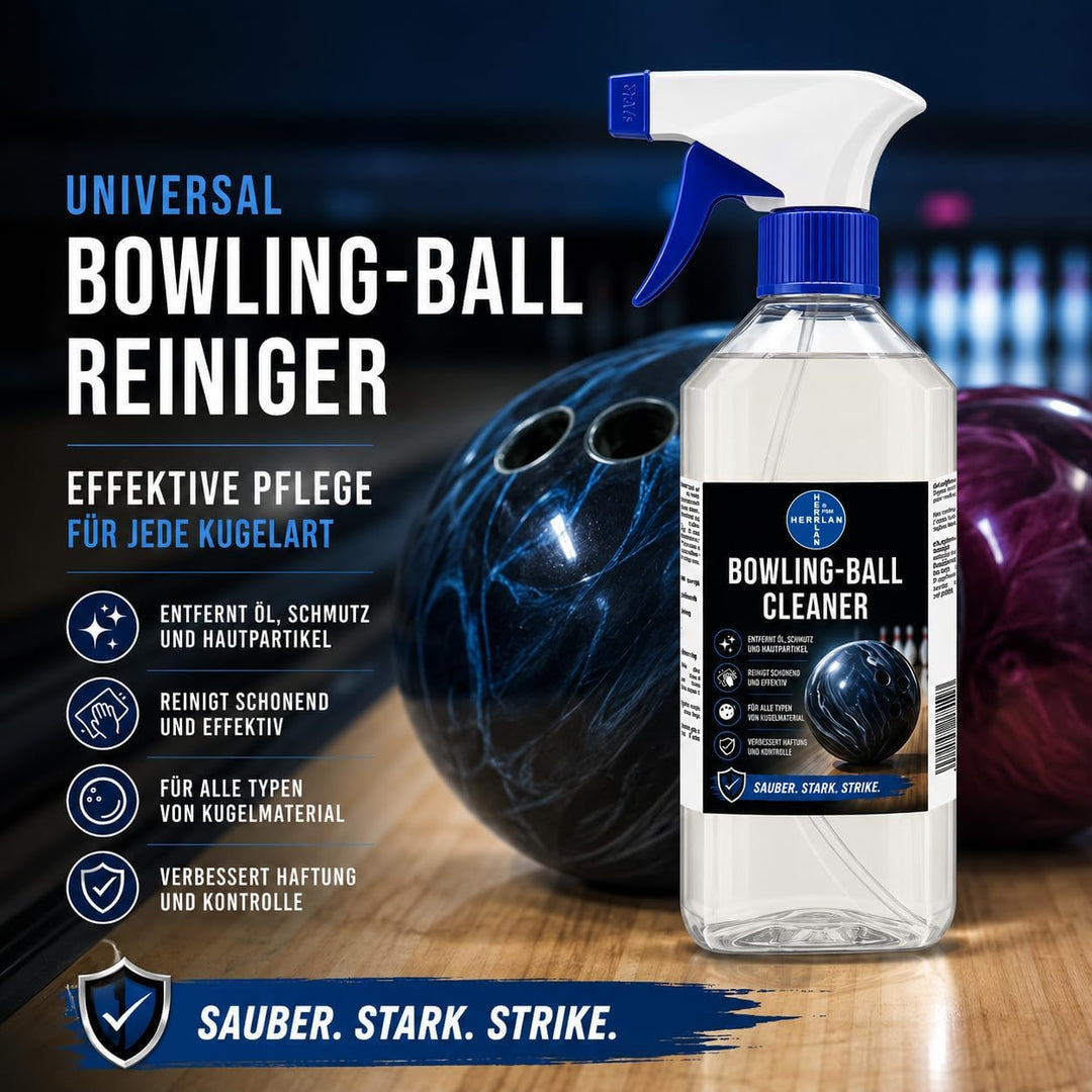 HERRLAN® Bowlingkugel Reiniger - Bowling Ball Cleaner 500 ml - Tiefenreinigung für Bowlingbälle – En