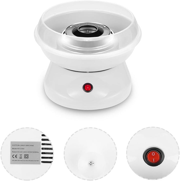 500W Zuckerwattemaschine, Mini Home DIY Süssigkeitenmaschine, 220V Zuckerwattegerät, mit 10 Zuckerwa