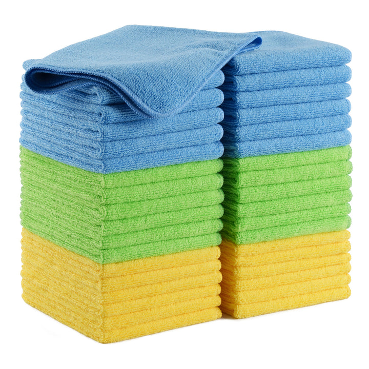 Polyte - Mikrofaser-Reinigungstücher - Blau, grün, gelb - 31 x 41 cm (36 Stück), 1