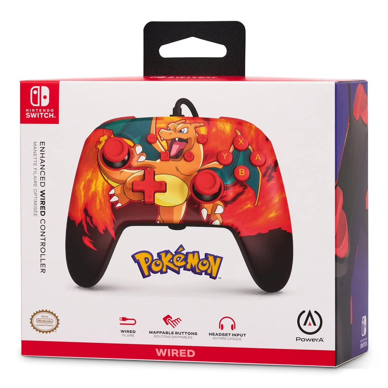 PowerA Verbesserter kabelgebundener Controller Nintendo Switch - Pokémon: Charizard Vortex, Pokémon: