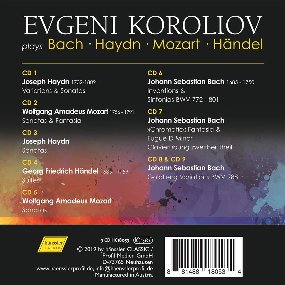 Koroliov Edition // Haydn: Sonaten & Variationen, Mozart: Fantasien, Händel: Suites, Bach: Invention