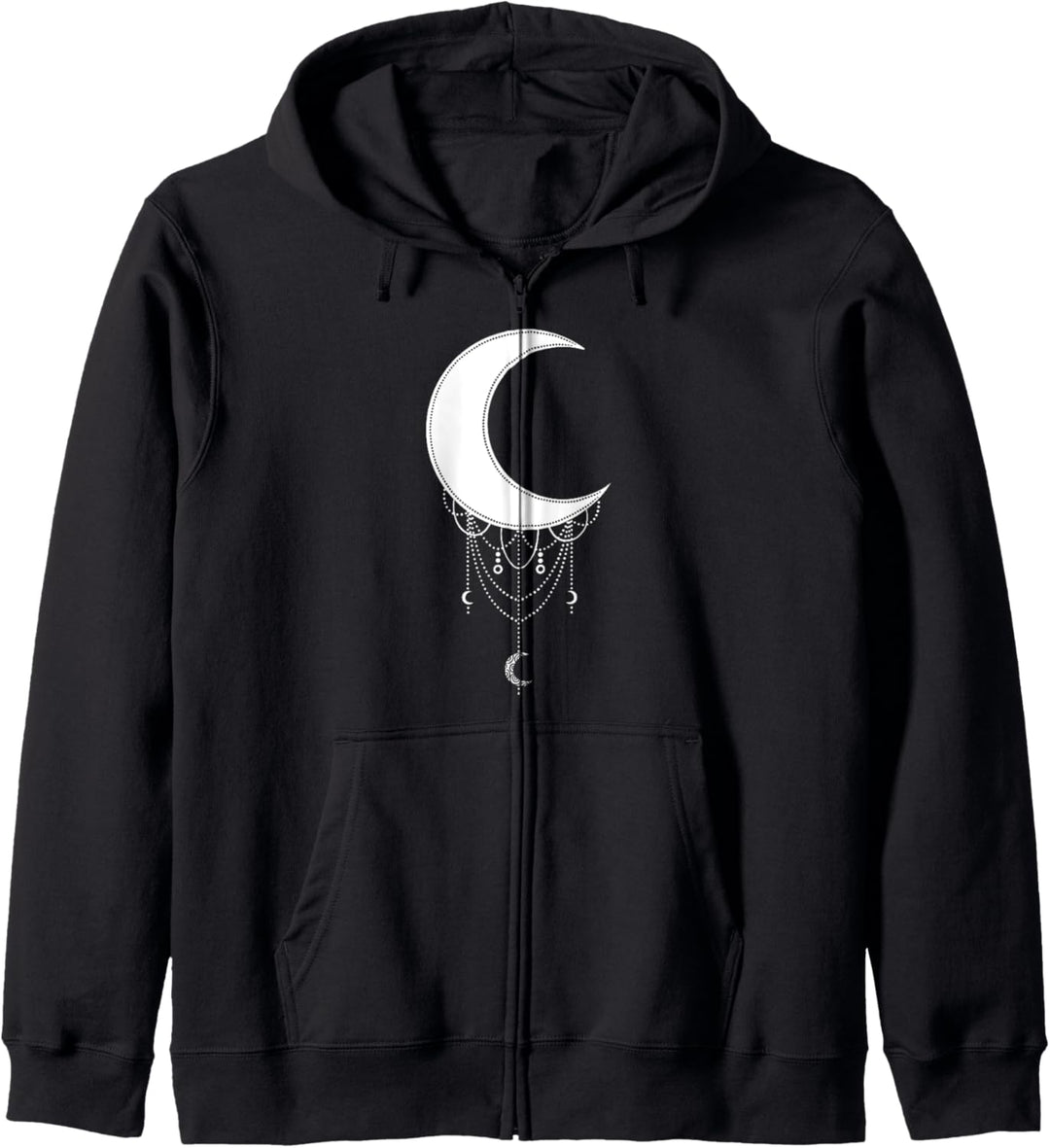 Crescent Moon Aesthetic Goth Soft Grunge Gothic Wicca Witchy Kapuzenjacke