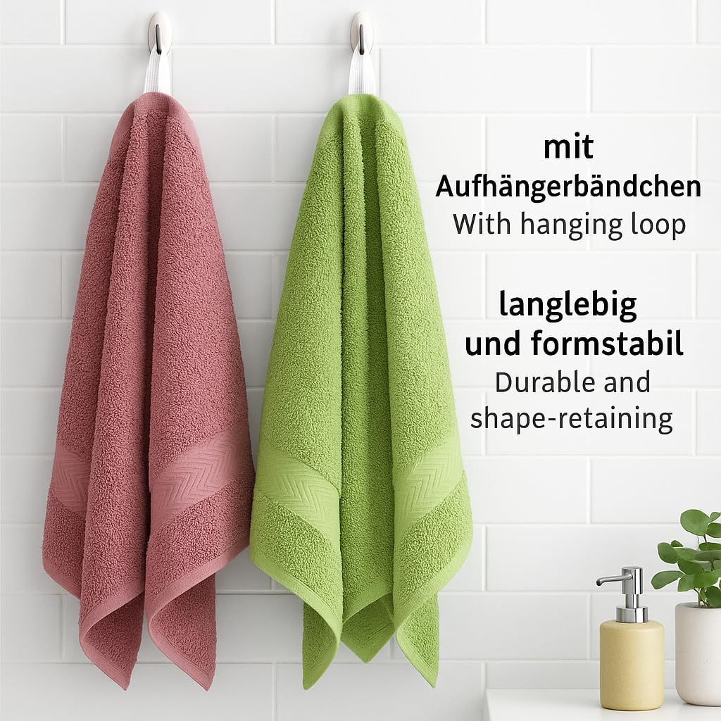 Betz 12-TLG. Handtuch Set Premium 100% Baumwolle 2 Duschtücher 4 Handtücher 2 Gästetücher 2 Seiftüch