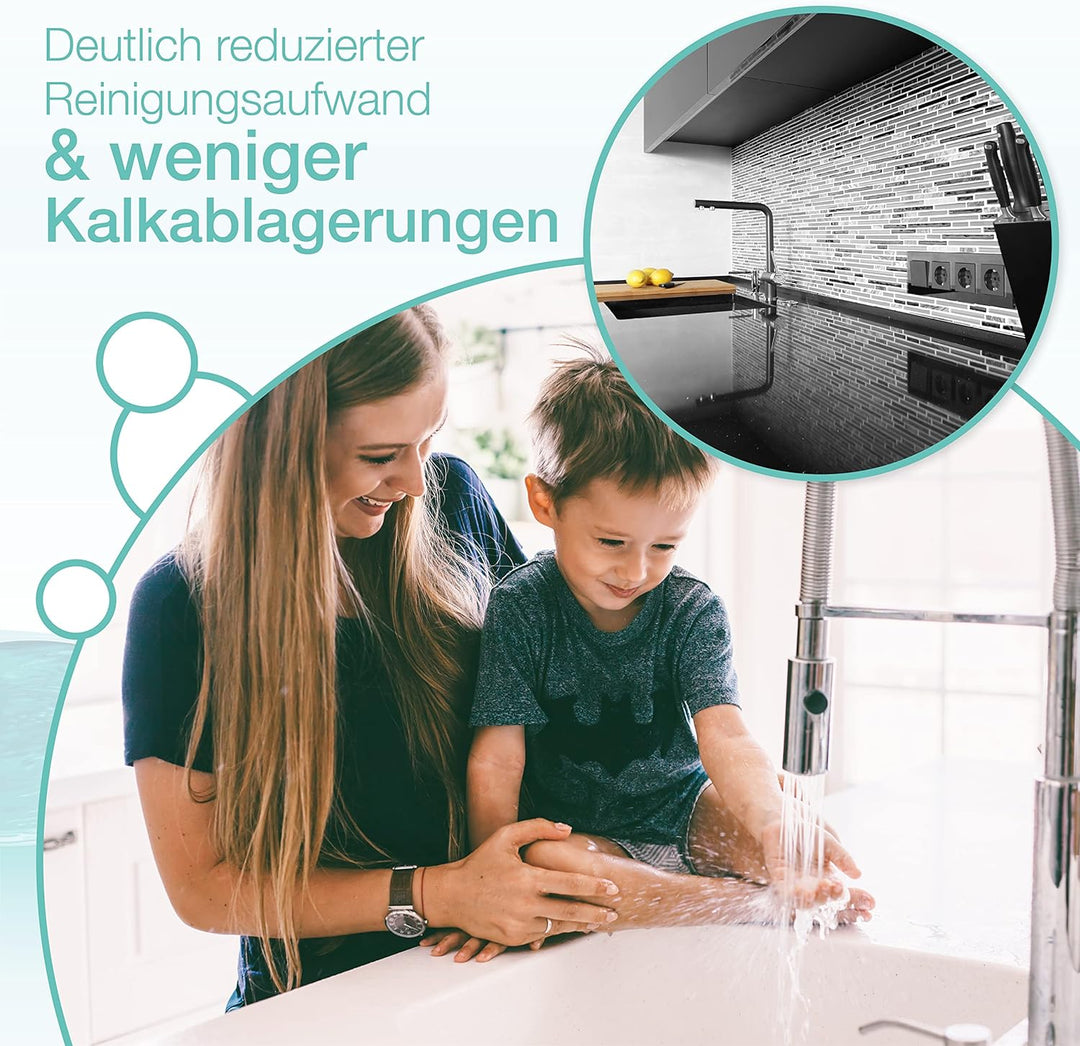 staysafe ANTIKALK Wasserfilter Set inkl. gratis Zubehör | Kalkschutzgranulat made in Germany | Unter