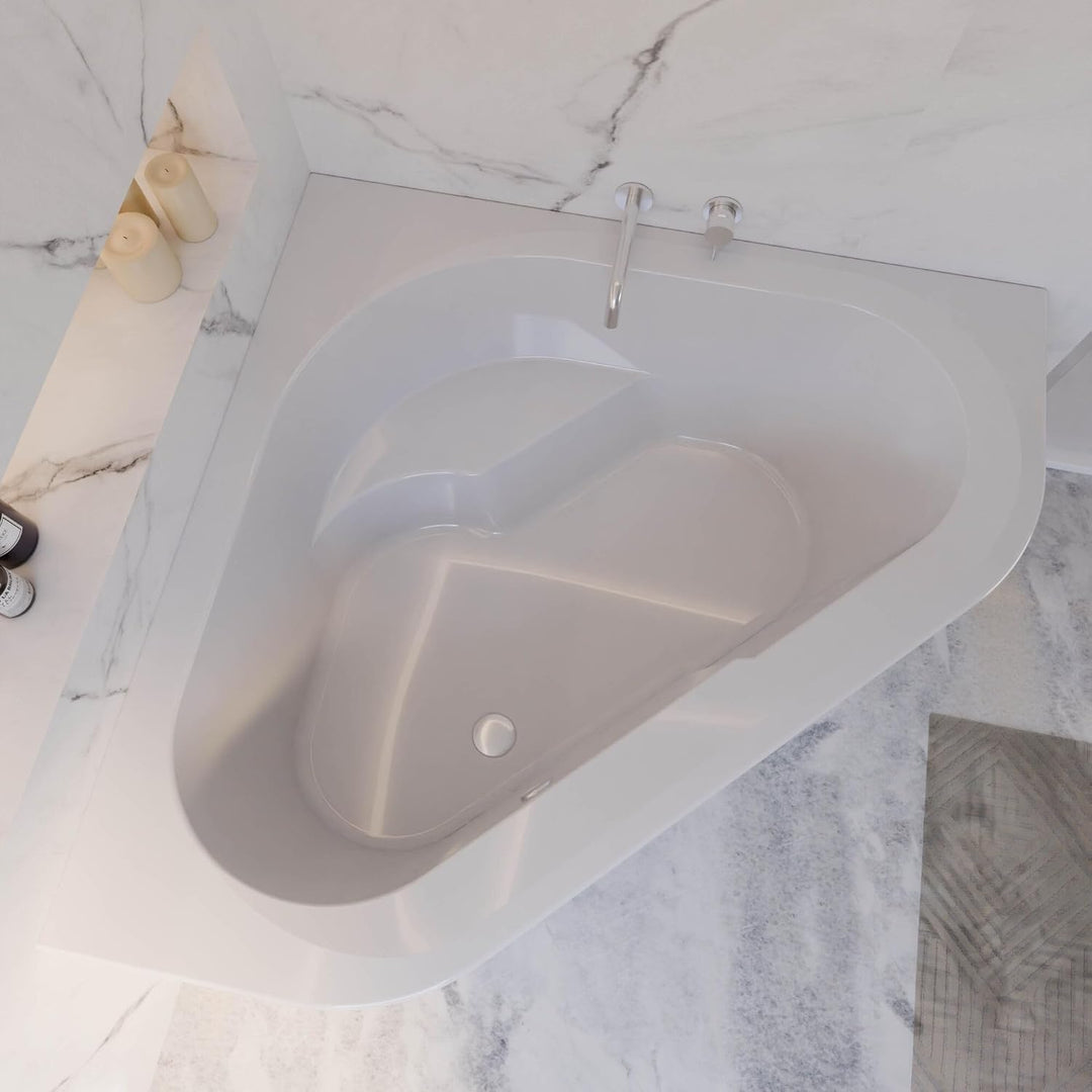 Schulte Badewanne 135x135 Set inkl. Schürze, Fussgesetell, Ab- und Überlauf, Modell A aus hochwertig