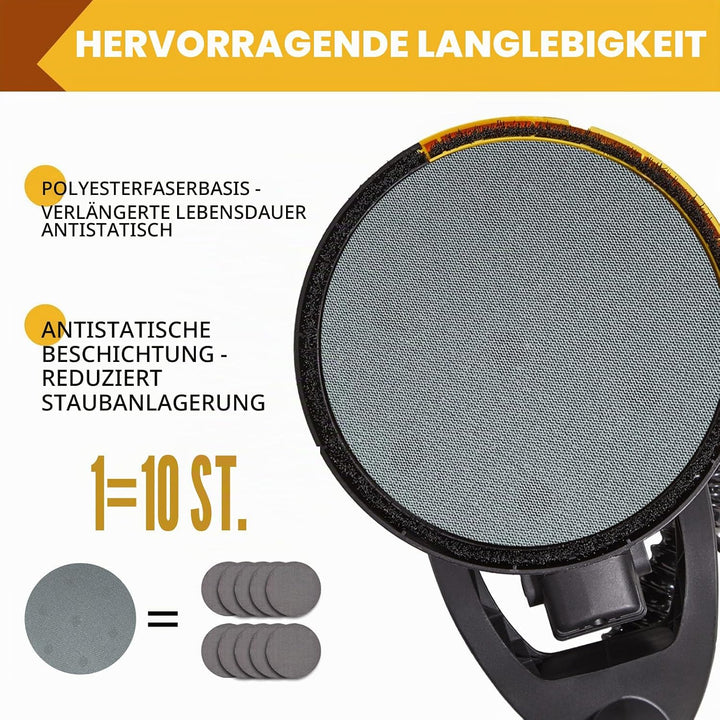 Schleifgitter Ø 225mm Klett 15 Stück 80 KörnungSchleifscheiben für Deckenschleifer Trockenbauschleif