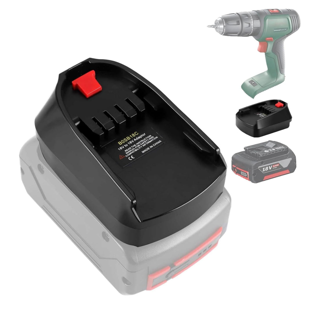 BOSB18C Batterieadapter für Bosch GBA auf PBA, Akkuadapter für Bosch Professional 18V System Akku au