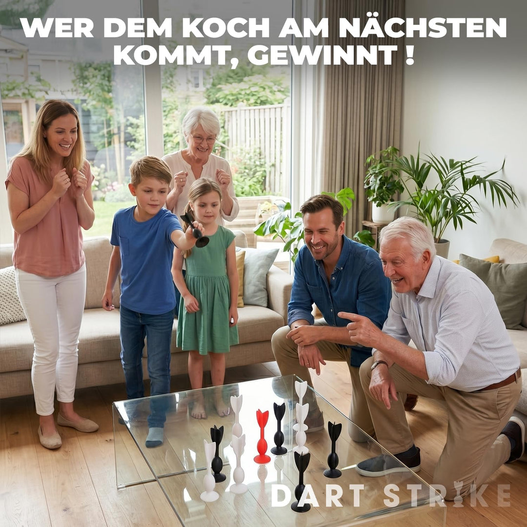 Dart Strike® | Mix Spiel Dart mit Saugnäpfen & Petanque | 11 Silicone Multi Surface Darts + Bag | Ki