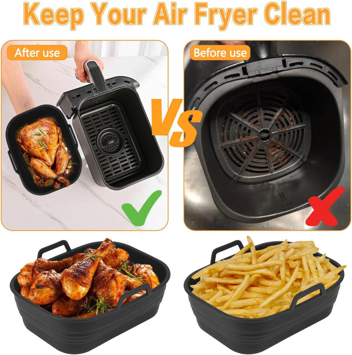 Heissluftfritteuse Zubehör für Ninja, Airfryer Zubehör für Ninja Foodi AF400EU AF451EU 9.5L Double S