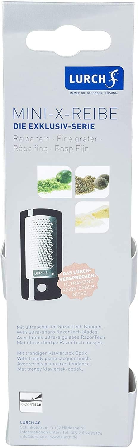 Lurch 220441 RazorTech Mini X-Reibe fein mit Auffangschale aus Kunststoff und Edelstahl