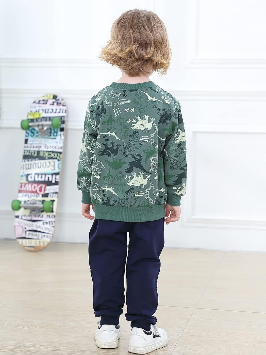 Volunboy Baby Jungen Dinosaurier kleidung, Kinder Pullover Jogginganzug Sweatshirt Langarmshirt und