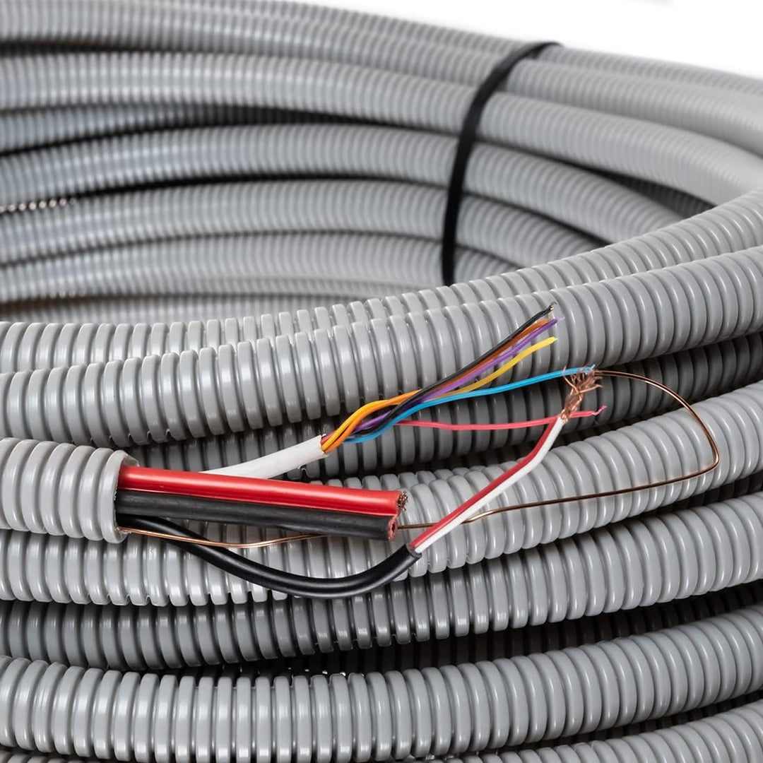 Megaastore Flexibles Leerrohr Wellrohr 320N Grau | Klassifizierung M16 M20 M25 M32 M40 M50 Kabelschu