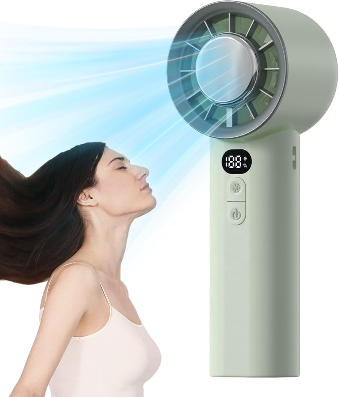 Persönlicher Faltbarer Ventilator,Leiser Reisventilator Klappbar Wiederaufladbar - 3-fach Regulierba