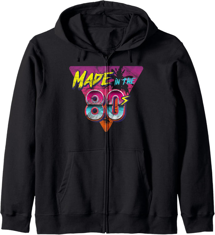 Synthwave Made In The 80s Vintage Retro Laser Drive Synth Kapuzenjacke