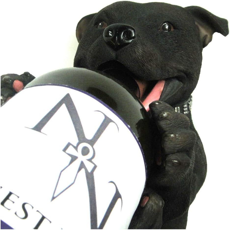Nemesis Now Guzzlers Staffordshire Bull Terrier Weinflaschenhalter, 20 cm, Schwarz
