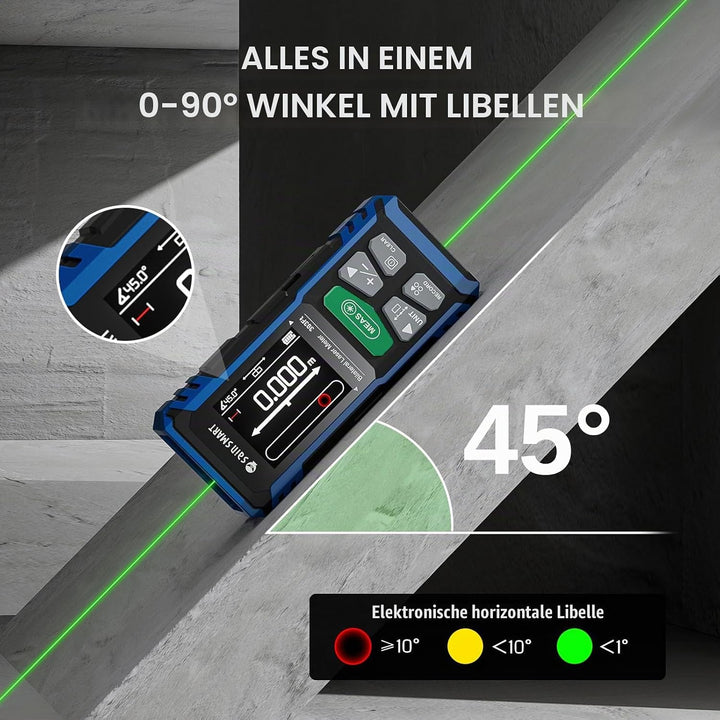 SainSmart Dual-Laser-Entfernungsmesser, 120 m, wiederaufladbarer Entfernungsmesser mit beleuchtetem