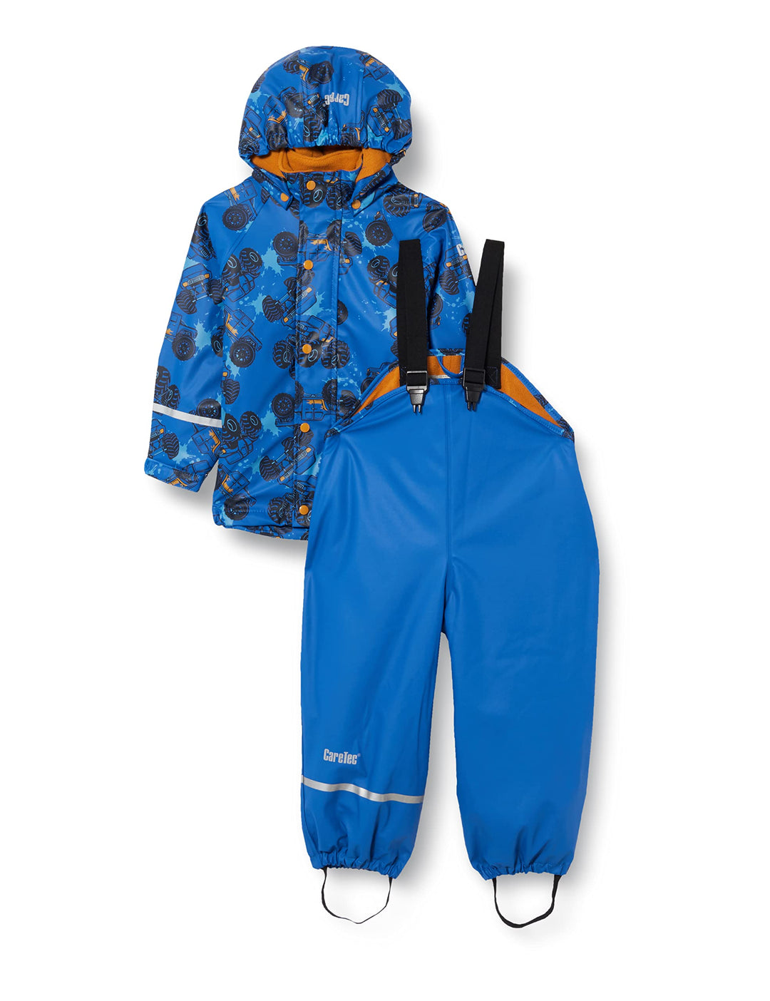 CareTec Unisex Kinder Rain Suit - Pu W. Fleece Regenmantel (1er Pack) 9-12 Monate Buckthorn Brown (2