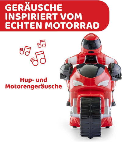 Chicco Ducati 1198 RC Motorrad mit Intuitiver Funkfernsteuerung, Ferngesteuertes Motorrad mit Hupe u